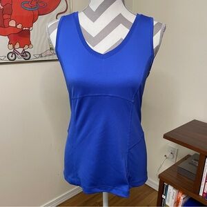 Royal Blue Small Tek Gear Drytek Sports Stretchy Tank Top Seams